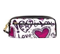 Cancelleria Portamatite Hearts Pattern Astuccio Con Cerniera Trucco Borsa Durevole Borsa Porta Penne Per Scuola Università Ufficio