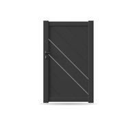 Cancelletto, alluminio, modello Messina, Antracite, 1000 x 1200 mm, configura individualmente