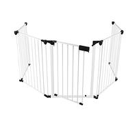 cancelletto camino per bambini, cancelletto di sicurezza per bambini, Q195 in acciaio, con porta, alta 75 cm (300cm, bianco)