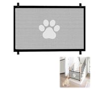 Cancelletto Cani, Barriera per Cani, Cancello Scale per Bambini e Animali Domestici, Cancelletto per Gatti per Porte, Scale e Corridoi, Uso Interni ed Esterni (110 * 78 cm, Nero)