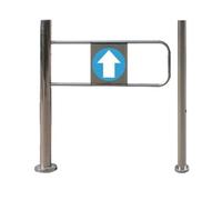 Cancelletto di sicurezza a chiusura automatica per accesso pedonale, perfetto per supermercati, biblioteche, magazzini e aree ad alto traffico (argento, 60 x 97 cm)