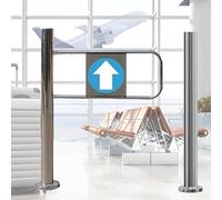 Cancelletto di sicurezza a chiusura automatica, porta a molla a 1 via, per supermercati, magazzini, biblioteche e ingressi di negozi (a destra, 90 x 100 cm)