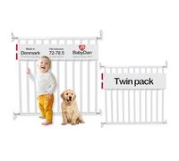 Cancelletto di sicurezza BabyDan No Trip (72-78,5 cm) - Confezione doppia. Prodotto in Danimarca, bianco
