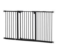 Cancelletto di Sicurezza per Animali Domestici 74-152,3 cm in Metallo Nero