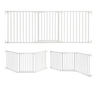 Dreambaby Discovery - Cancelletto di sicurezza pieghevole Flex, configurabile Adapta, a 3 pannelli, adatto per apertura da 74,5 cm a 195 cm di larghezza e 74 cm di altezza, con funzione Smart Stay