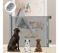Cancelletto Estensibile per Bambini 0-140 cm Cancello di sicurezza per Bambini, Cancelletto per Cani, Scale e Corridoi Interni ed Esterni (Grigio)