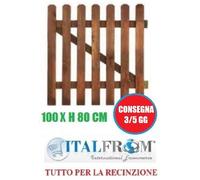 Cancelletto in Legno Impregnato L100xH80 cm per Steccati, Staccionate Italfrom