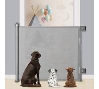 Cancelletto per Bambini Estensibile, 0-140 cm Cancello di Sicurezza Retrattile per Bambini e Animali Domestici per Scale e Corridoi Interni ed Esterni (Grigio)
