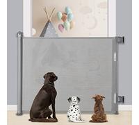 Cancelletto per Bambini Estensibile, 0-180 cm Cancello di Sicurezza Retrattile per Bambini e Animali Domestici per Scale e Corridoi Interni ed Esterni (Grigio)