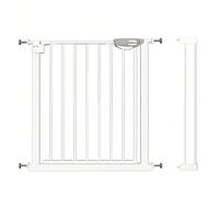 Cancelletto per porte e scale, altezza 100 cm, cancelletto di sicurezza per animali domestici, a tensione, chiusura automatica, stile alto, tripla serratura, aperto, bianco Cancello per bambini e anim