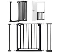 Cancelletto per porte e scale MoMi PAXI, estensibile da 75 a 82 cm, cancelletto di sicurezza per bambini con 2 prolunghe da 7 e 14 cm in dotazione, con morsetti - installazione senza foratura