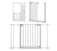 Cancelletto per porte e scale MoMi PAXI, estensibile da 75 a 82 cm, cancelletto di sicurezza per bambini con 2 prolunghe da 7 e 14 cm in dotazione, con morsetti - installazione senza foratura