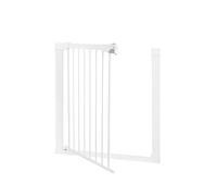 Cancelletto per porte e scale MoMi PAXI PLUS, estensibile da 75 a 82 cm, cancelletto di sicurezza per bambini con 2 prolunghe da 7 e 14 cm in dotazione, con morsetti - installazione senza foratura