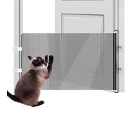 Cancelletto per scale - Barriera retrattile per gattonare per bambini, larga 124 cm, a prova di bambino, barriera per gattini, corridoio, scale, balcone, cortile, garage, bagno, , terrazza