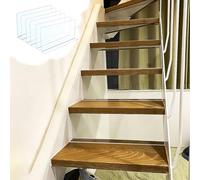 Cancelletto per Scale Paracolpi Trasparente Scale Vista, 6/8Pezzi Distanziatori Adesivi Mobili, Barriera Sicurezza Alzate Scale Legno, Copridivano Divano, 50 80 90 100cm(6pcs,W80xH6cm (32x2.4in))