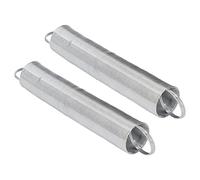 Cancelli a molla per recinzione elettrica da 2 pezzi, chiudiporta automatico in metallo estensibile per recinzione per bestiame da 16 piedi per perimetro del pascolo