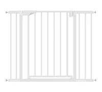 Cancellino di Sicurezza per Bambini e Animali, Chiusura Automatica e Montaggio a Pressione, 76-103x76 cm, Bianco