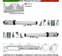 CANCELLO 4 MT 2 ANTE DA 2 MT 2 MOTORI 230 V RICAMBI COMPATIBILE GIBIDI FAC NICE