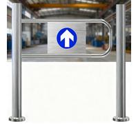 Cancello a Battente a Senso Unico Inox, Ritorno Automatico, Supermercato | Varco a senso unico a molla: si richiude dopo una spinta, guida il flusso e blocca il ritorno.(Silver2,90cm/35.4in)