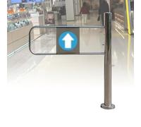 Cancello a Battente Automatico a Molla per supermercati e biblioteche, Porta di Sicurezza unidirezionale, barriera d'ingresso a Chiusura Automatica, Cerniera a Destra, 80 x 97 cm