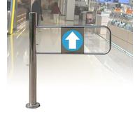 Cancello a Battente Automatico a Molla per supermercati e biblioteche - Porta di Sicurezza unidirezionale, a Chiusura Automatica, con Cerniera a Sinistra, 80x97 cm, Ideale per ingressi di ne