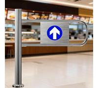 Cancello a battente automatico a rimbalzo - Porta pedonale a 1 via, apertura manuale a 90 ° per supermercati, fabbriche, parchi - Cancello d'ingresso di sicurezza durevole per la protezione del