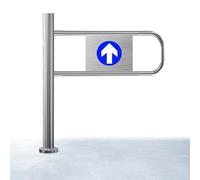 Cancello a battente automatico, cancello di ritorno unidirezionale a chiusura automatica, kit porta di accesso in acciaio inox per supermercati e biblioteche, 100 cm