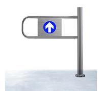 Cancello a battente automatico, cancello di ritorno unidirezionale a chiusura automatica, kit porta di accesso in acciaio inox per supermercati e biblioteche, 100 cm