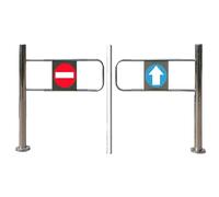 Cancello a Battente Automatico con Rimbalzo - Porta d'ingresso Resistente a 1 Via per supermercati, biblioteche e Negozi - Cancello di Accesso pedonale Resistente (Argento, 70x97 cm)
