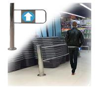 Cancello a Battente Automatico con Ritorno Automatico - Porta di Accesso Manuale unidirezionale in Acciaio Inox, Larghezza 20-40 Pollici, Design Resistente con azionamento Manuale per soluzi