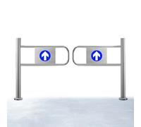 Cancello a battente automatico, design a rimbalzo a chiusura automatica, kit per porta di accesso in acciaio inox per supermercati e biblioteche, 100 cm, facile installazione