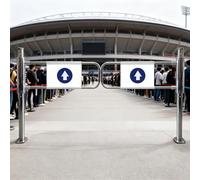 Cancello a battente automatico in acciaio inossidabile per supermercati, porta d'ingresso di sicurezza a 1 via, caricato a molla, controllo di accesso pedonale da 190 cm, durevole e sicuro.