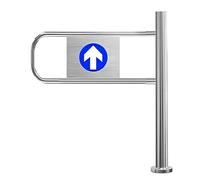 Cancello a Battente Automatico in Metallo per supermercati e biblioteche - Barriera di Sicurezza Resistente con Design a Rimbalzo unidirezionale, 1,5 m x 1 m, Sistema di Controllo accessi PE