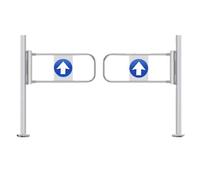 Cancello a battente automatico per ingresso supermercato, porta di sicurezza a due vie con funzione di chiusura automatica, barriera durevole per magazzini (170 x 100 cm) per la sicurezza di bar e