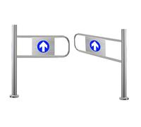 Cancello a battente automatico, porta a senso unico a chiusura automatica per supermercati, cancello di sicurezza pedonale in metallo aperto a 90° per biblioteche e negozi (1,5 x 1,0 m)