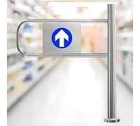 Cancello a Battente Con Chiusura Automatica, Cancello Di Sicurezza a Molla Con Apertura a 90°, PUò Essere Solo Spinto Dentro Ma Non Fuori, Porta in Metallo a Senso Unico per Magazzini Right-70x100cm