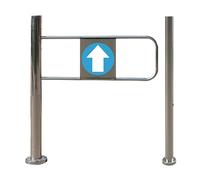 Cancello A Battente Di Sicurezza,Supermercato Acciaio Inossidabile Barricata Porte Di Accesso,Automatico Chiusura Cancello,Porta Metallica Unidirezionale Con Apertura A 90°(Left,70cm/27.6in)