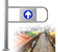 Cancello a Battente in Metallo Resistente - Porta a Chiusura Automatica con Molla per supermercati, Magazzini, biblioteche e Negozi - Cerniera a Sinistra, Soluzione di Sicurezza 100x100 cm
