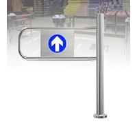 Cancello a battente industriale in metallo - Design a rimbalzo automatico con chiusura a molla per ingressi di supermercati, misura universale 60x100 cm, controllo accessi durevole e sicuro