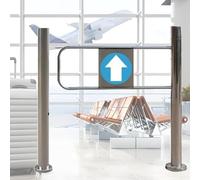 Cancello a battente manuale per ingresso sicuro, apertura a 90 gradi per un facile accesso, ideale per supermercati, negozi e biblioteche