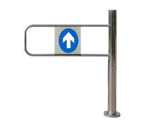 Cancello a battente singolo in acciaio inox, barriera di sicurezza universale per supermercati, larghezza 50,8-109,2 cm, porta d'ingresso girevole a destra (71,1 x 99,1 cm) per un accesso sicuro