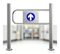 Cancello a battente unidirezionale in acciaio inox Porta di sicurezza a chiusura automatica for il controllo degli accessi pedonali Gestione degli ingressi di negozi/magazzini(RightColumn70*100cm)