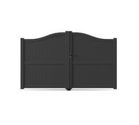 Cancello a due ante, alluminio, modello Bari, Antracite, 3000 x 1200 mm, configura individualmente