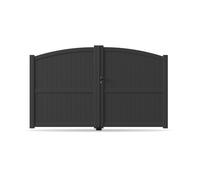 Cancello a due ante, alluminio, modello Catania, Antracite, 3000 x 1200 mm, configura individualmente
