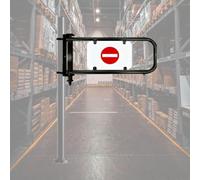 Cancello a Senso Unico Porta a Battente Unidirezionale Ad Apertura Manuale | Barriera di Sicurezza Regolabile con Montaggio su Palo e Collare di Bloccaggio a Due Metà(E,Clamp D 63mm/2.5in)