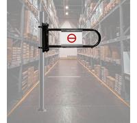 Cancello a Senso Unico Porta a Battente Unidirezionale Ad Apertura Manuale | Barriera di Sicurezza Regolabile con Montaggio su Palo e Collare di Bloccaggio a Due Metà(D,Clamp D 63mm/2.5in)