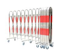 Cancello A Soffietto Portatile, Cancello A Forbice Pieghevole Mobile con Ruote, Recinzione Autoportante per Uso Industriale, Commerciale E Pubblico(300cm)