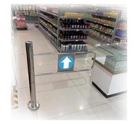 Cancello argentato a chiusura automatica, 75 cm, portale di accesso rimovibile, perfetto per ingressi e pareti divisorie, ideale per import/export
