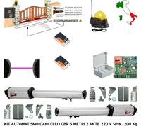 CANCELLO AUTOMATICO 5 MT 2 ANTE CBR 2 MOTORI 220 V 2 RADIOC LAMPEGG FOTOC SELET