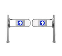 Cancello Automatico a Battente con meccanismo di Chiusura Automatica, parapetto di Sicurezza per ingressi e Cortili di supermercati, Accesso pedonale Manuale